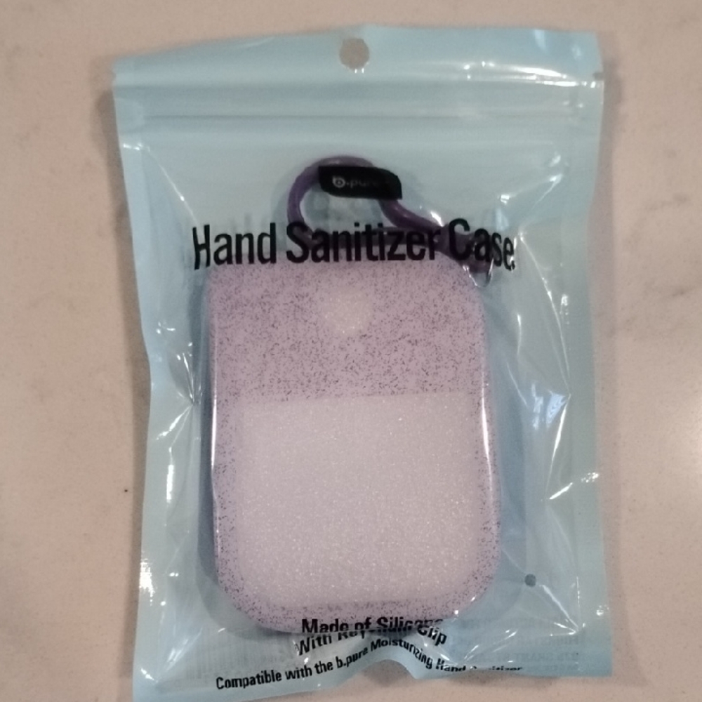 Purple and White Hand Sanitizer Case